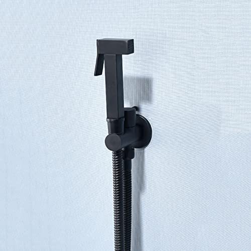 Kit de pulvérisateur de bidet pour toilettes noir douchette montage mural