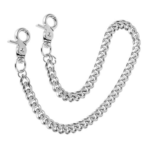 Lumi Zenva Chaîne de pantalon punk, hip hop, sac à main, chaîne en métal robuste, chaîne de portefeuille gothique, pour jeans, portefeuilles, accessoires...