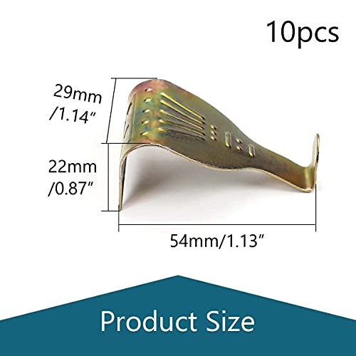 Image of Bettomshin Solid Moulding Picture Hooks Hangers Rail Hanging Hook Color Zinc-Plated 54mmx29mm Bronze 10Pcs