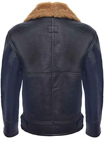 Men's B3 'Air Force' Real Shearling Sheepskin Aviator Pilot Flying Jacket4