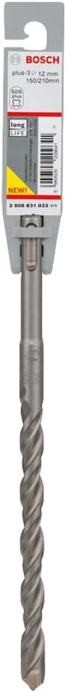 Bosch 2608831033 "SDS Plus-3" Hammer Drill Bit, 0 V, Grey, 12 x 150 x 210 mm