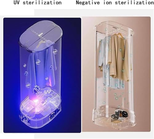 Portable Automatic Steam Ironing Machine - 1000W Foldable Steamer & Tumble Dryer, Quick Wrinkle Remover for Garments, Ideal Hanging Clothes Steamer for Home Use.