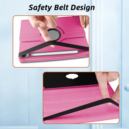 Image of TGK 360 Rotatable Flip Cover for Samsung Galaxy Tab S11 Case 11 inch 2025, Galaxy Tab S10 Lite / S10 FE / S9 FE 10.9 inch / S9 11 Inch 2023 (Hot Pink)