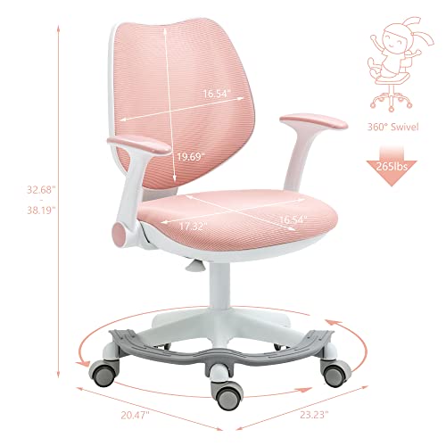 image for Villeston Cute Kids Desk Chair - Computer Study Reading Office Swivel 