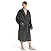 Yurhap Luxury Mens Robe with Hood, Ultra Cozy Fleece Bathrobe for Men, Plush Hooded Robe with Belt & 2 Pockets