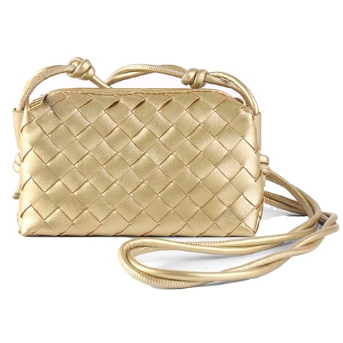 Image of ZEDIUH Woven Bag for Women Crossbody Shoulderbag, Small Vegan Leather Purse