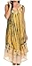 Sakkas 15009 - Alexis Embroidered Long Sleeveless Floral Caftan Dress/Cover up - Mustard Yellow - OS