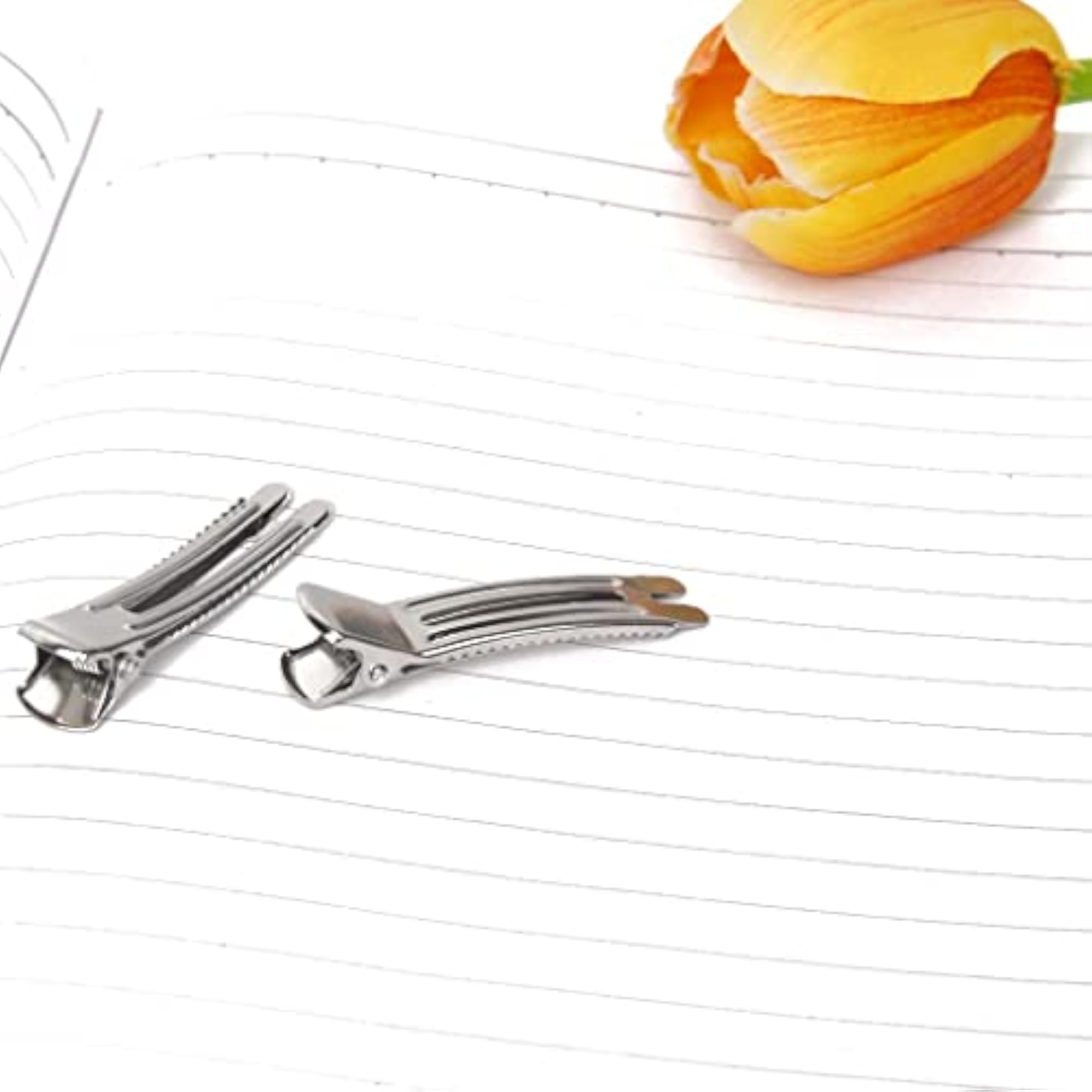 50 Pcs Blank Double Prong Hair Clips for DIY