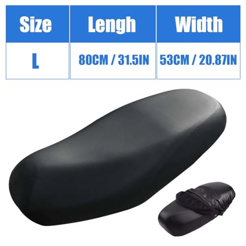 Funda asiento moto universal flexible negra impermeable protectora de sillín 2