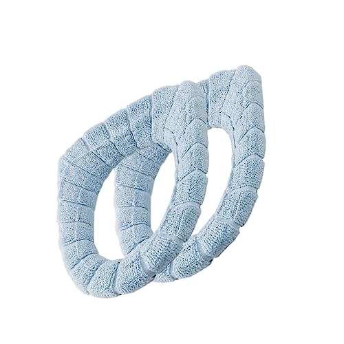 MUCKLILY Universal Toilet Seat Pad Acrylic Fiber Material Warm Comfort Non-slip Washable Cover Round Seat Fit