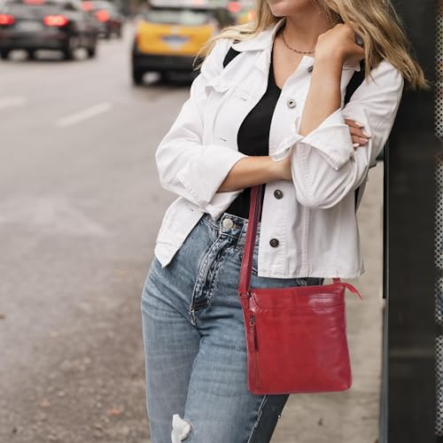 Image of Leather Crossbody Bags for Women - Ladies Sling Handbags - Medium Cross body Purses Handbags - Purses For Women