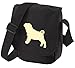 Shar Pei Bag Reporter Bag Umhängetasche Shar Pei Silhouette Shar Pei Geschenk Farbauswahl Sharpei, Schwarz - Schwarze Tasche für Hunde, cremefarben - Größe: Small/Medium