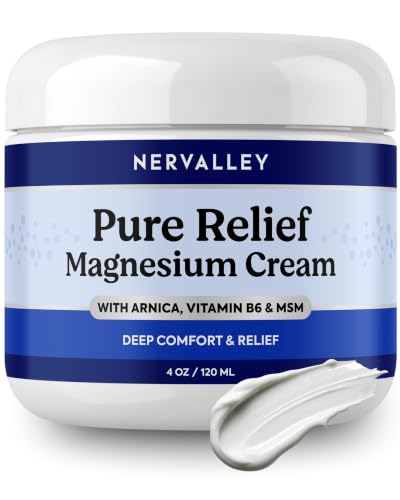 Pure Relief Magnesium Cream - Dead Sea Magnesium Lotion with MSM & Arnica