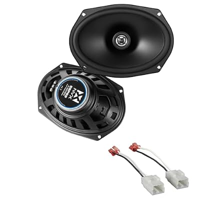 NVX E-Series Rear Speaker Upgrade Kit for 2019-2025 Ram 1500 – 6x9 2-Way Coaxial Speakers, 160W RMS, PEI Tweeters, Includes Plug-and-Play Wiring Harness