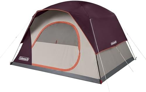 Coleman Skydome Tent with 5 Minute Setup, 2/4/6/8 Person Weatherproof Tent with Rainfly & Carry Bag, 20% More Headroom Than Traditional Canopies