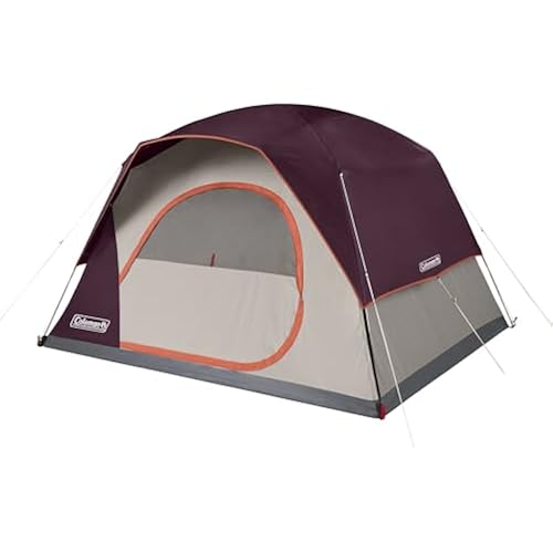 Coleman Skydome Camping Tent with 5 Minute Setup, 2/4/6/8 Person Weatherproof Tent with Rainfly & Carry Bag, 20% More Headroom Than Traditional Canopies