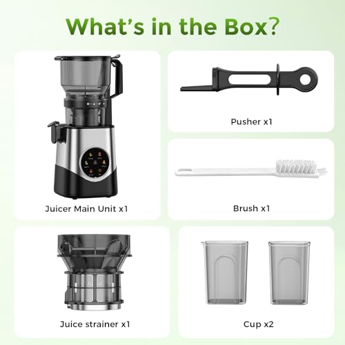 COWSAR Juicer Machines with 6.1" Large Chute, Cold Press Juicer for Whole Fruits & Vegetables, Easy to Clean, High Juice Yield, Home Juicer for Makes Juice, Nut Milk by COWSAR - Used condition - Image 8