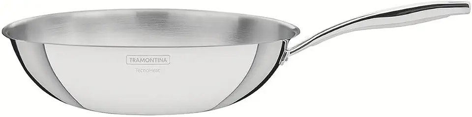 Tramontina Wok Grano em Aço Inox Corpo Triplo com Cabo 28 cm 3,4 L