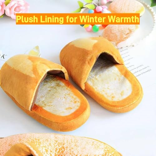 Bread Slippers for Women - Memory Foam House Shoes, Non-Slip Indoor Slippers, Breathable Plush for Winter (Machine Washable)3