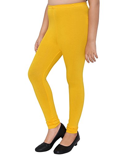 Image of Robinbosky Premium Girls Yellow Leggings (9-10 Years,(32) Turmeric)
