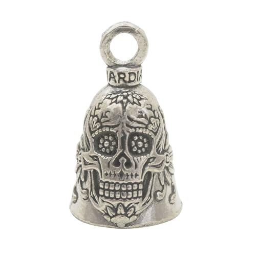 Guardian Bell Good Luck Bell w/Keyring & Black Velvet Gift Bag | Motorcycle Bell | Lead-Free Pewter | Good Luck Gift to Friends & Family | Bike Bell | Made in USA