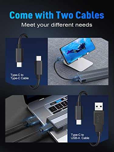 VCOM Carcasa SSD M.2 NVMe, adaptador NVMe a USB de 10 Gbps con USB 3.2 Gen2, instalación sin herramientas, Trim, M-Key (llave B + M) y tamaño en SSD 2230/2242/2260/2280 (no para M.2 SATA)