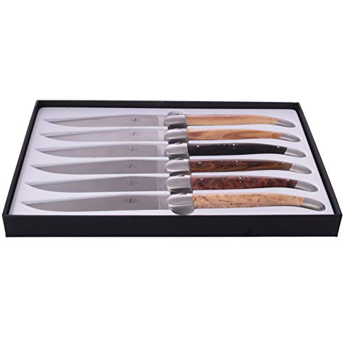 Forge de Laguiole - Juego de cuchillos de carne (6 unidades, madera)