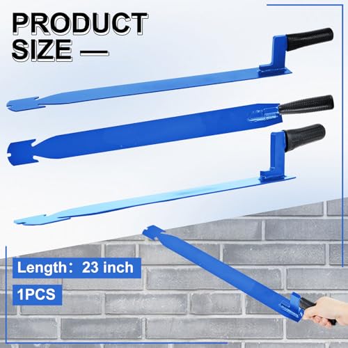 Leriton Shingle Slaters Ripper, Steel Roof Ripper Shingle Remover Slate Puller Rip Slate Slating Nail Remover for Slaters Roofers Roofing(Blue,23 Inch) by Leriton - Image 2