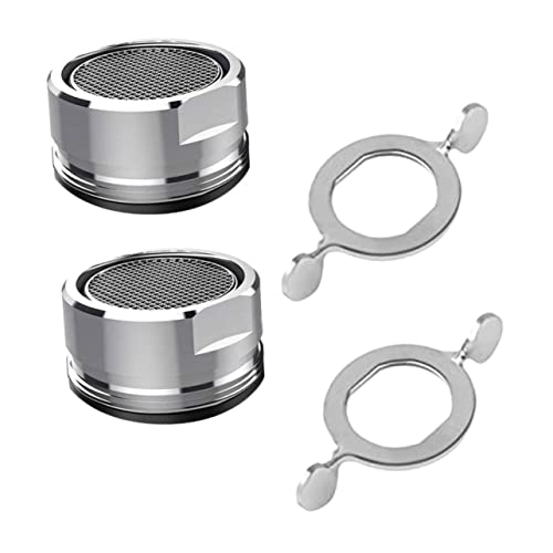 Osaladi 2 Sets Water Saving Aerator Kitchenfaucet Aerator Kitchen Sink Aerator Spool Aerator Disassembly Bubbler Aerator Aerator Wrench Plug-In Filters Dedicated Silver Stainless Steel #TOP18