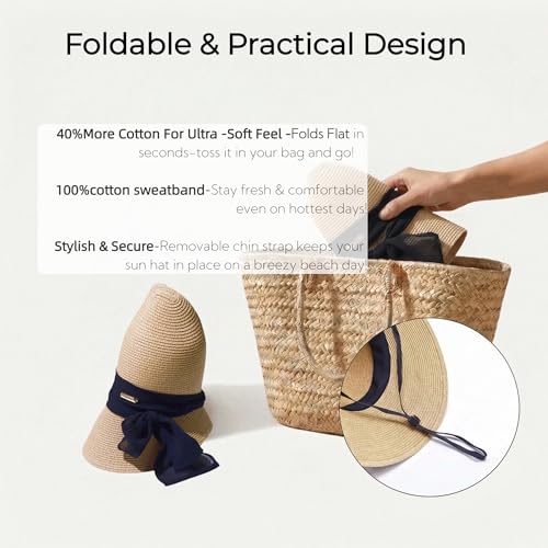 Sombrero de Sol Plegable con Ala Ancha para Mujer miniatura 5