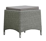polyrattan klappsessel HOCHWERTIGES GEFLECHT: Witterungsresistentes Kunststoffgeflecht Polyrattan | in modernem taupe / braun-grau | von Hand geflochten | farbecht, pflegeleicht und verschleißfest | lässt sich hervorragend mit Teakmöbeln kombinieren