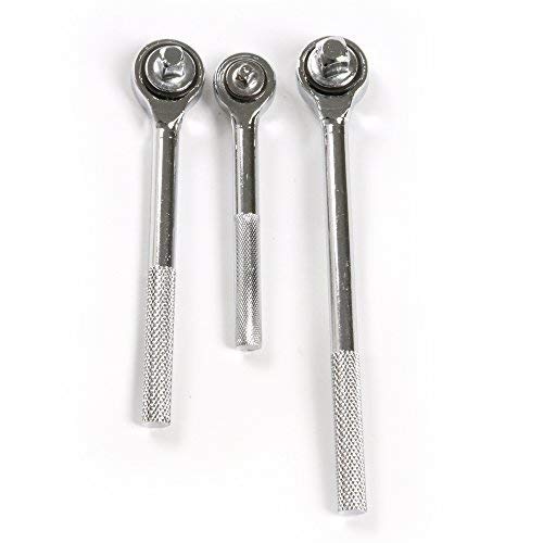 HYY-YY 3 unids 1/2,1/4,3/8 "barra de interruptor de dos vías ajustable trinquete Socket llave de torsión herramienta de mano de garaje [1/2 "1/4" 3/8"] Cover