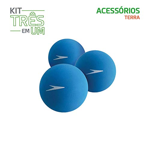 Speedo KIT Bolas Para Frescobol, Raquete Adulto Unissex, Azul (Blue), Único