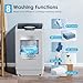 Euhomy 1.59 Cu.Ft. Portable Washing Machine, 11 LBS Capacity, 8 Functions, 8 Water Levels,Full Size Washing Machine with Drain Pump and LED Display for Apartments, RVs, Homes, Gray