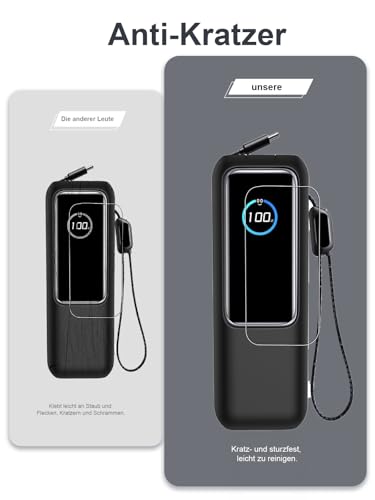 daunke Hülle für Anker Laptop Powerbank, 25000mAh 165W, Enthält Zwei weiche Folien,All-Inclusive-Schutz,Anti-Schock/Kratzer,Drop Protection,bequem zu halten,Leicht und tragbar (Schwarz)