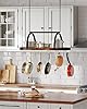 CHOEZON Hanging Pot Rack, Pot Hanger for Kitchen, Ceiling Mounted Pot Holder, Cookware Organizer with 18 S-Shaped Hooks, for Pot, Pan Storage, Space-Saving, Rustic Brown and Black TPR18BF #1