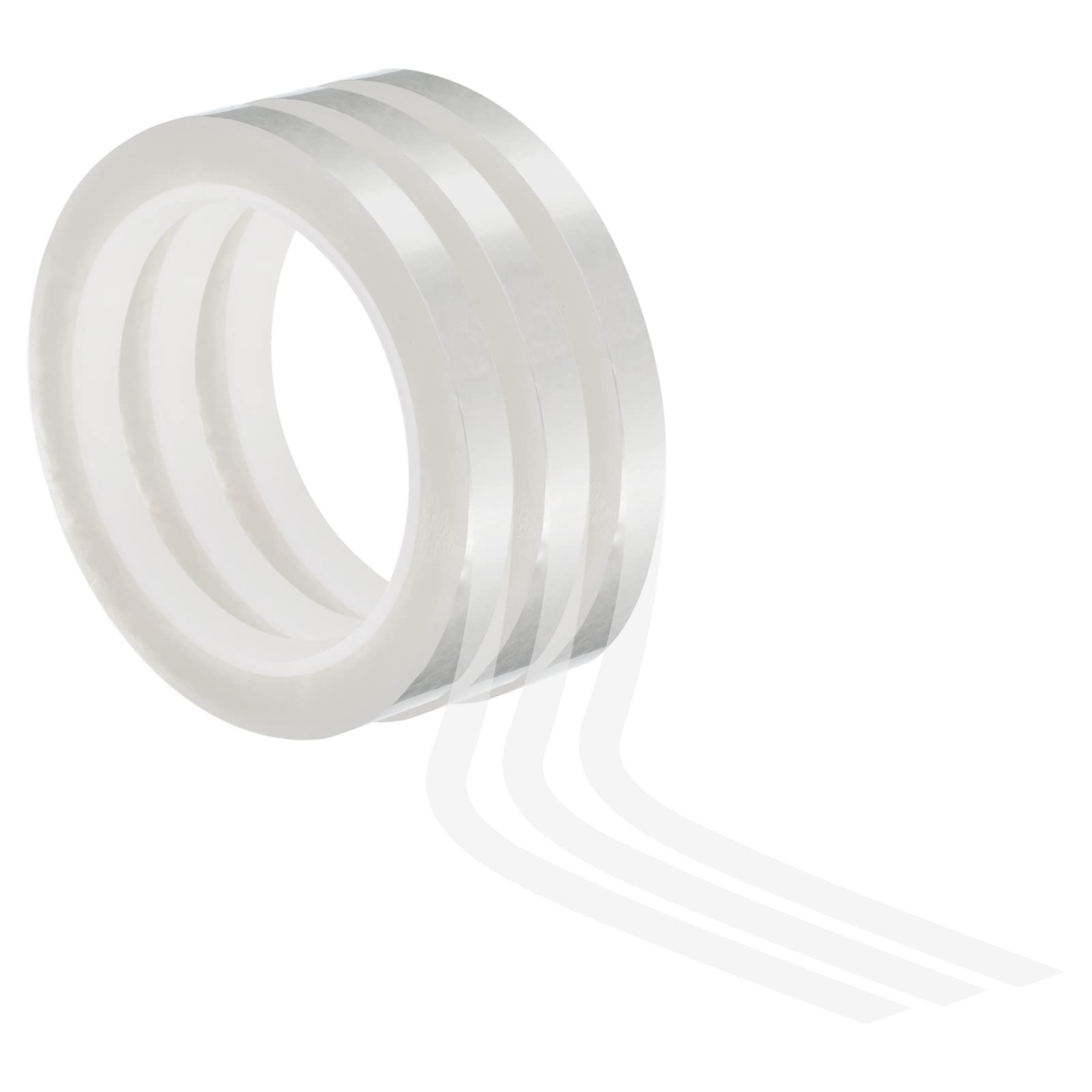 PATIKIL Whiteboard Tape 8mm X 66m, 3 Pack Thin Dry Erase Tape for Graphic Chart Marking DIY Art Transparent