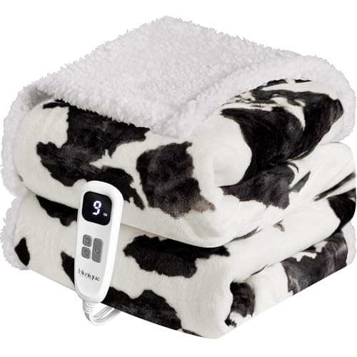 Image of Heated Blanket Throw Blanket - Fast Heating Electric Blanket, Soft Flannel Heated Throw with 4 Time Settings,10 Heating Settings, Warm Gifts for Women & Mom & Grandma