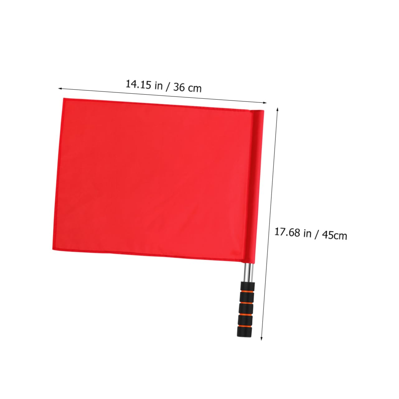 Anneome Set 6 Bandiere di Segnalazione per Arbitri in Acciaio Inox e Poliestere, Leggere e Impugnatura Comoda, per Corse e Sicurezza Stradale