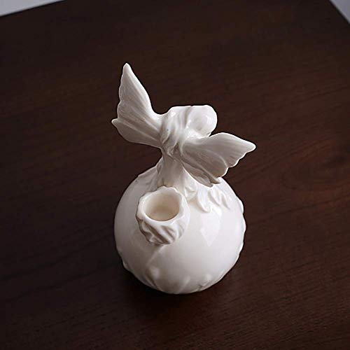 Bougeoir ange gardien blanc pour cheminée et table - 6