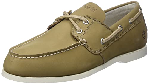Materiale esterno: pelle Timberland Cedar bay 2 Eye Boat Shoe, Uomo, Medium Beige Nubuck, 41.5 EU Larga