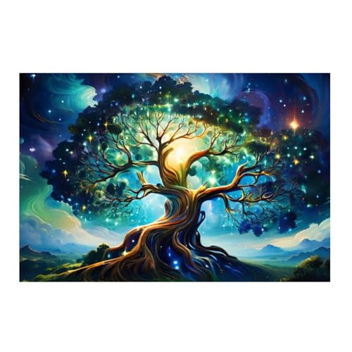 Poster La nuit des étoiles GAEKKO tableau mural 50x50cm déco sans cadre photo maison