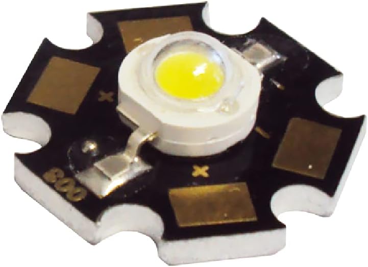 High Power LED 3W DC 2.4-3.8V Input / 700mA Output LED Chip Dimmable Led Light with Heatsink Aluminum Base Lamp Beads Ultra Bright Star Component Chip (Warm White (3000K), 1, Count)