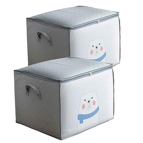 Kit 2 Saco Organizador Para Edredom, Cobertor E Roupas de Cama Tecido Matelassê Fechamento Em Zíper