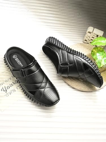 Image of KASTAVA KS 102X Comfortable Premium Synthetic Casual Sandals | Adjust Velcro Closure | Lightweight Everyday Wear Sandals for Men