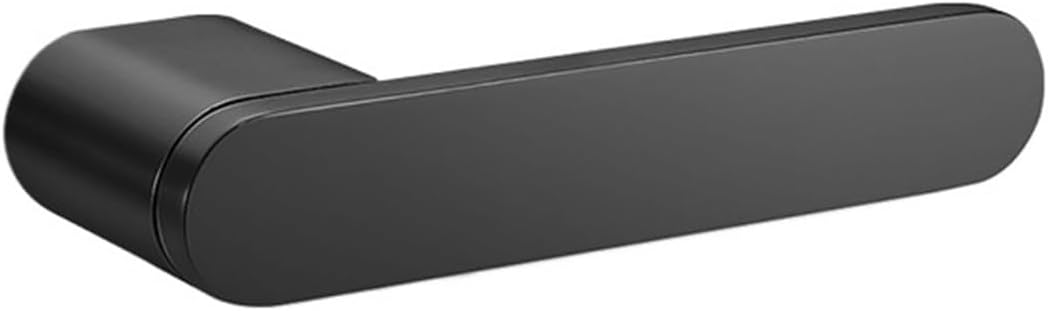 Minimalist Magnetic Ecological Door Lock Indoor Silent Lock Home Bedroom Living Room Invisible Door Lock zinc Alloy Wooden Door Handle(Round Handle Black Keyless)