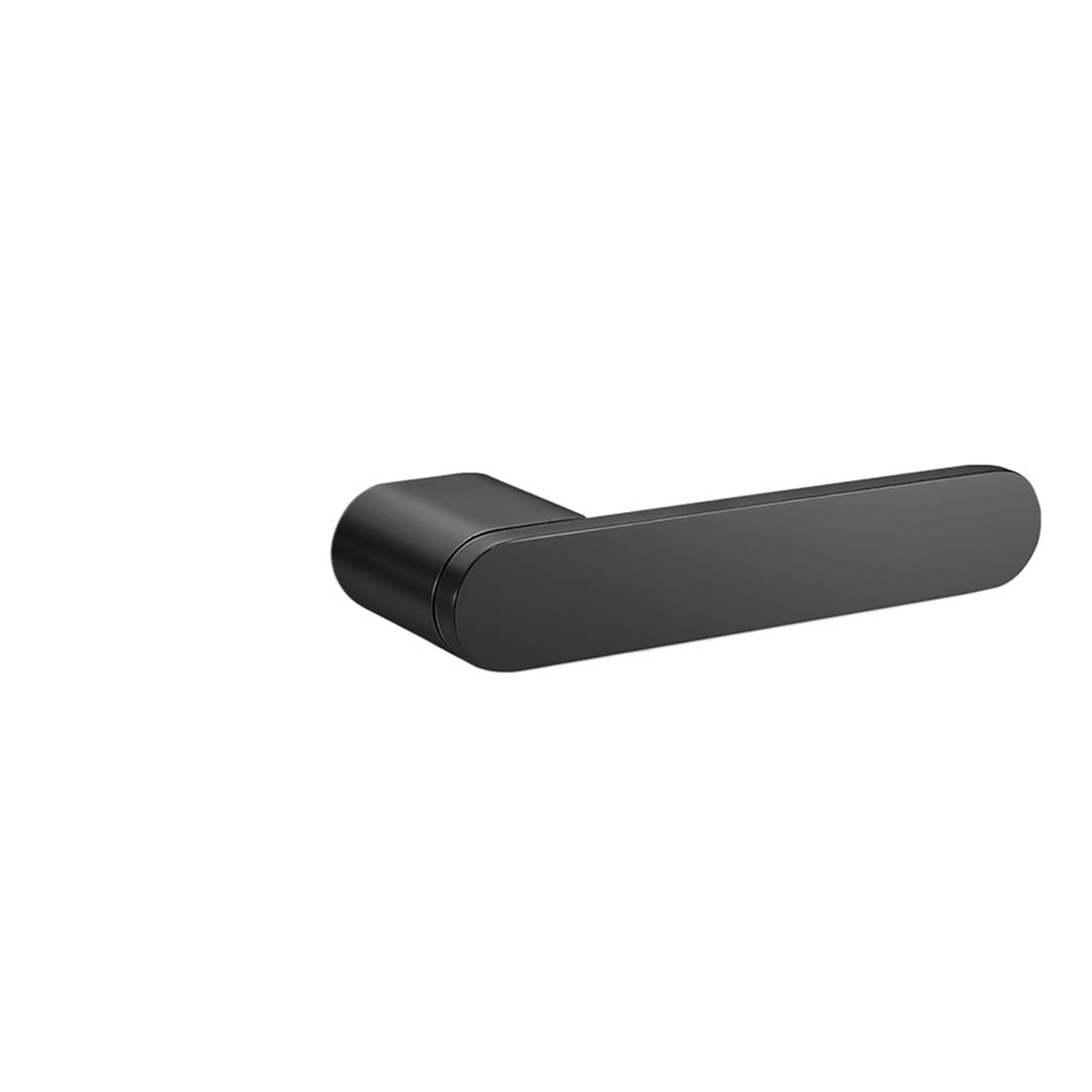 ZONSHJDKR Magnetic Door Lock Indoor Silent Home Bedroom Living Room Invisible Zinc Alloy Wooden Handle(Round Handle Black Keyless)