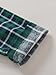 Esenchel Men's Cotton Flannel Sleep Shirt Button Down Pajama Top XL Green Navy