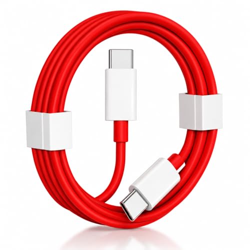 Image of 100w Type C to C Data Cable | Compatible with OnePlus 15 /15R13 /13R /12R /12 /11 /11R /10 /10R /9 /9R /8 /8T,Nord 5 /4 /3 /2,CE4 /3 /2 /Lite | Nord Power 5G Delivery for SuperVOOC | Original Ultra-Fast Charging