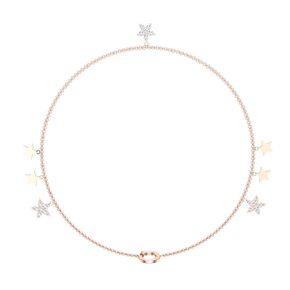 14k (585) Rose Gold and Diamond Designer Bracelet for Women